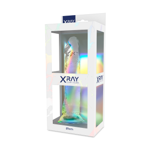X ray - clear dildo transparente 21 cm -o- 4 cm