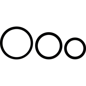 Ohmama - set 3 anillos de silicona negro