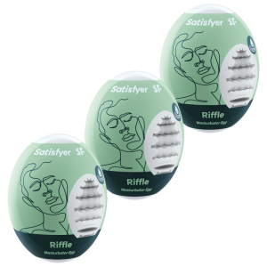 Satisfyer - 3 huevos masturbadores riffle