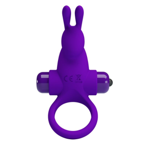 Pretty love - anillo vibrador i conejo para pene morado