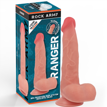 Rockarmy - ranger dildo realista dual density liquid silicone 22 cm -o- 3.6 cm