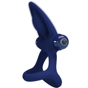 Pretty love - mat doble anillo con vibraciÓn & estimulador azul