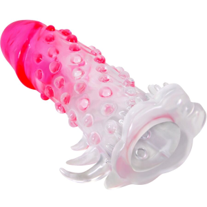 Pretty love - wilford funda realÍstica alargadora con relieve para pene rosa