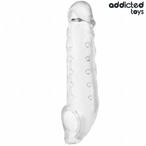 Addicted toys - fundas para el pene transparente talla m 27 cm
