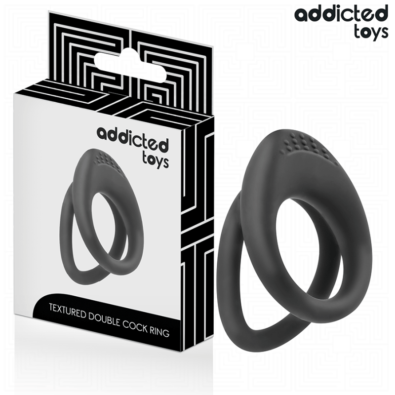 Addicted toys - anillo texturizado doble para el pene