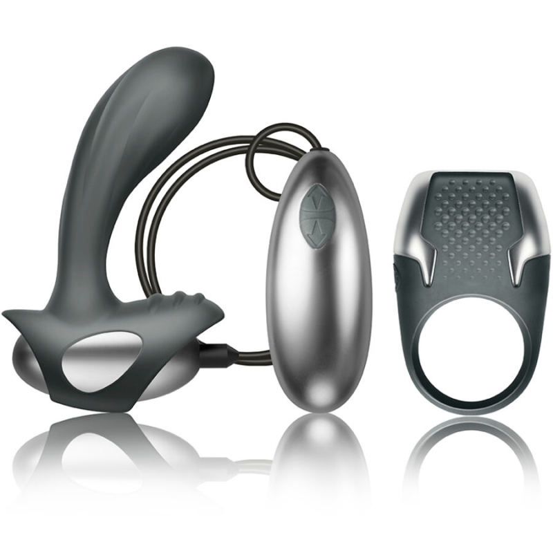 Climaximum - excite kit anillo para pene + masajeador prÓstata con cable