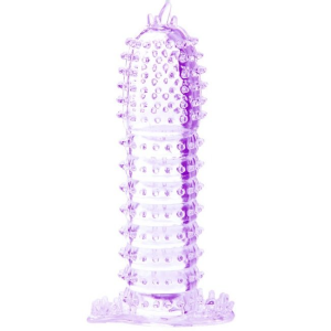 Baile - funda para pene con puntos estimulantes morado 14 cm