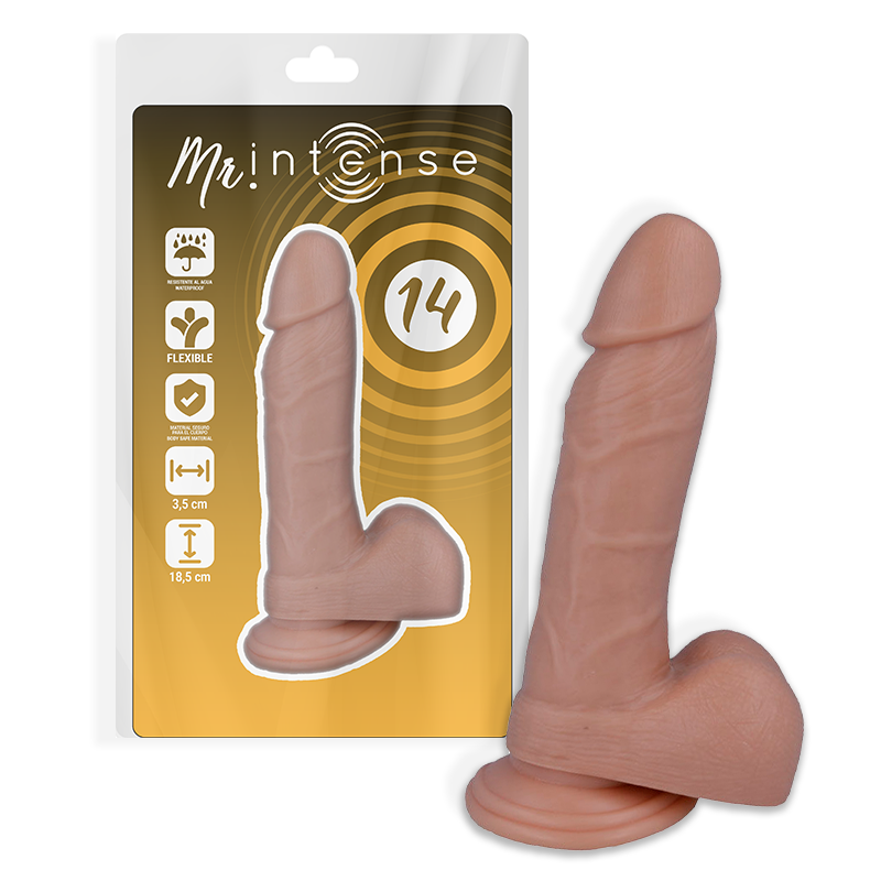 Mr intense - 14 pene realÍstico 18.5 cm -o- 3.8 cm