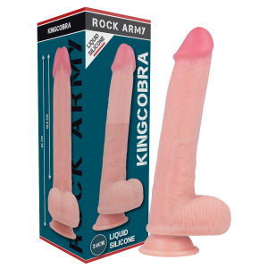 Rockarmy - kingcobra dildo realÍstico liquid silicone 24 cm -o- 4.77 cm