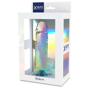 X ray - clear dildo realista transparente 15.5 cm -o- 3.5 cm