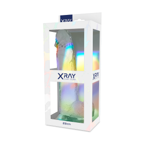 X ray - clear dildo realista transparente 22 cm -o- 4.6 cm