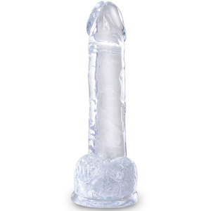 King cock - clear pene realÍstico con testÍculos 15.2 cm transparente
