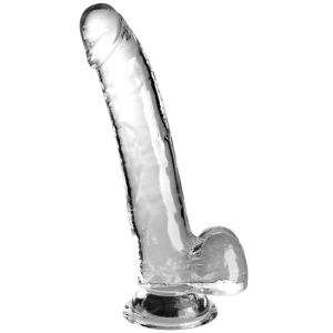King cock - clear dildo con testÍculos 20.3 cm transparente