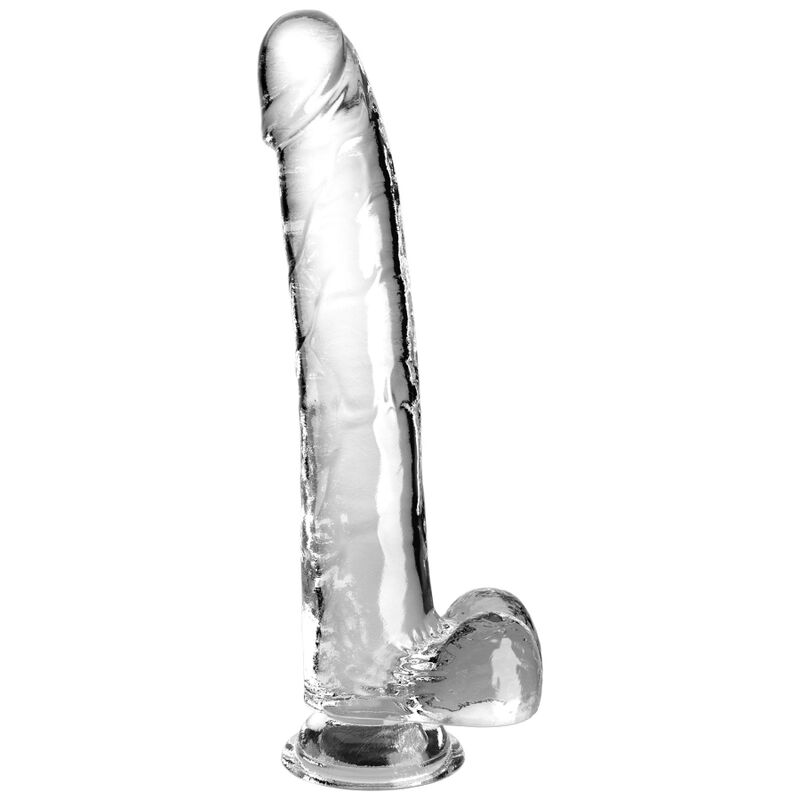 King cock - clear dildo con testÍculos 24.8 cm transparente