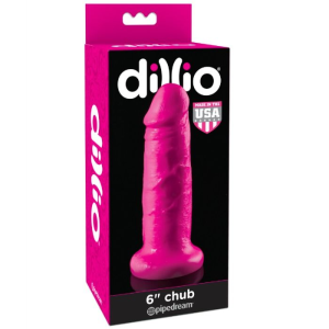 Dillio - dildo con ventosa chub 15.2 cm rosa