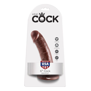 King cock - 6" pene marrÓn 15.2 cm