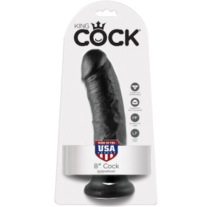 King cock - 8 pene negro 20.3 cm