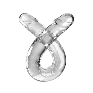 King cock - double trouble dildo doble 46 cm transparente