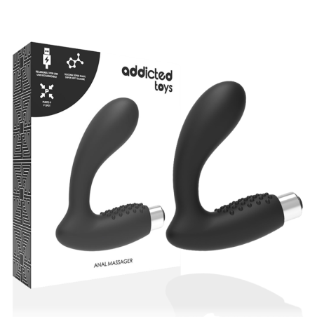 Addicted toys - vibrador prostÁtico recargable model 5 - negro