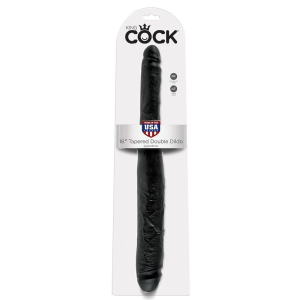King cock dildo doble negro 40.6 cm
