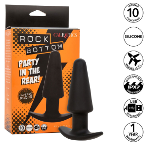 Calexotics - rock bottom plug anal cÓnico 10 vibraciones silicona negro