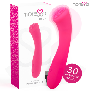 Moressa - celso masajeador duo punto g y suero pelvico premium silicone recargable