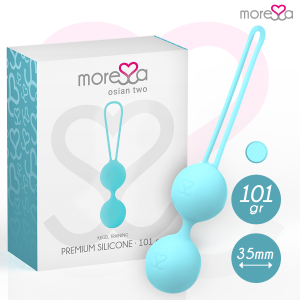 Moressa - osian two entrenamiento suelo pelvico 101gr premium silicona turquesa
