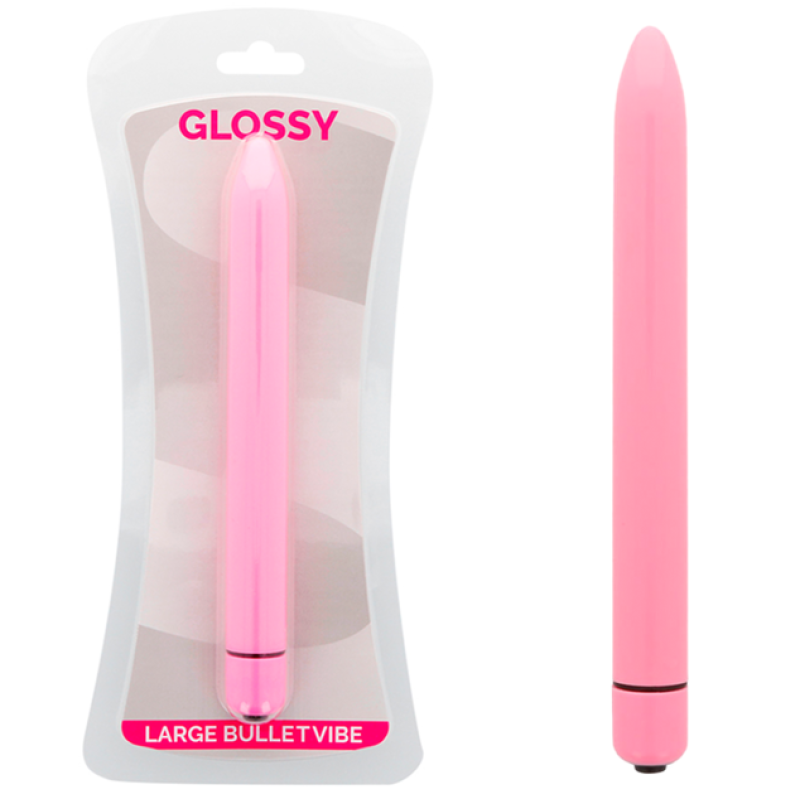 Glossy - slim vibrador rosa