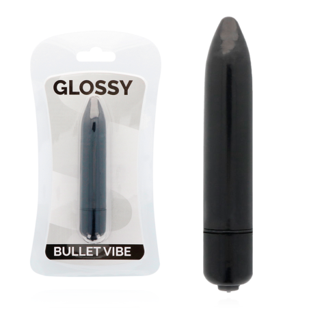 Glossy - thin vibrador negro