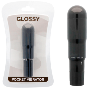 Glossy - pocket vibrador negro