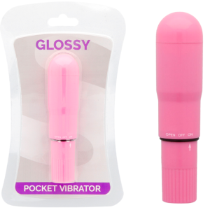 Glossy - pocket vibrador rosa intenso