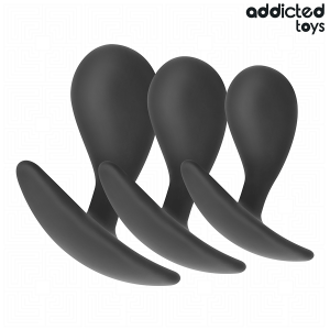 Addicted toys - set de 3 plug anal silicona modelo 3