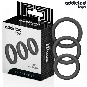 Addicted toys - set de anillos silicona planos