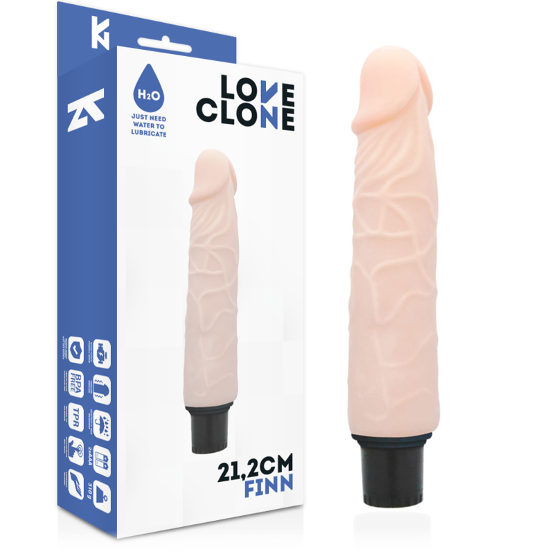 Loveclone - finn vibrador realÍstico self lubrication 21.2 cm -o- 3.8 cm