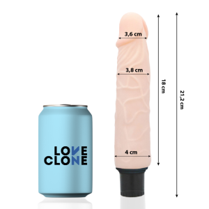 Loveclone - finn vibrador realÍstico self lubrication 21.2 cm -o- 3.8 cm