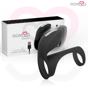 Moressa - brandon potente anillo vibrador con funda de engrosamiento masculino