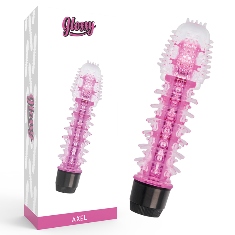 Glossy - axel vibrador rosa