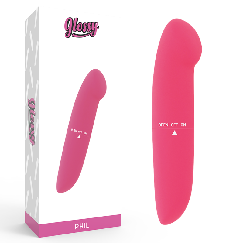 Glossy - phil vibrador rosa