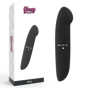 Glossy - phil vibrador negro