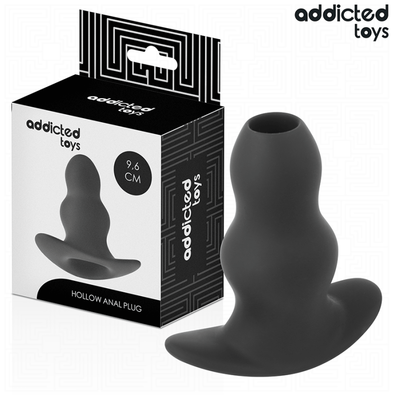 Addicted toys - plug anal hueco silicona talla m 9,6 cm