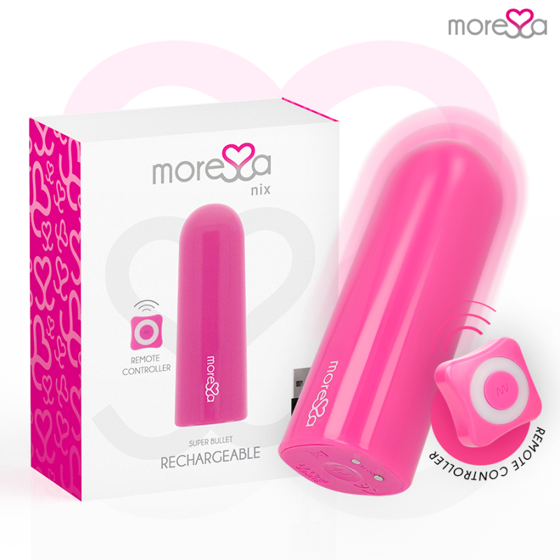 Moressa - nix potente vibrador multi juegos control remoto rosa
