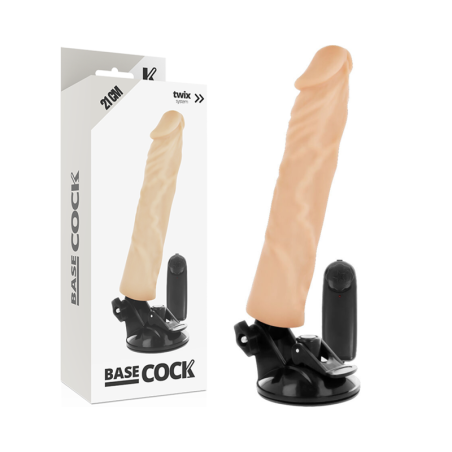 Basecock - vibrador realÍstico control remoto natural 21 cm -o- 4 cm