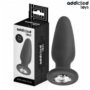Addicted toys - plug anal con joya silicona talla l 12,6 cm
