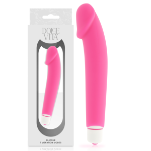 Dolce vita - realistic vibrador silicona rosa