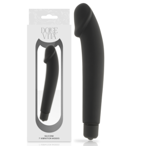Dolce vita - realistic vibrador silicona negro