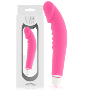 Dolce vita - realistic pleasure vibrador silicona rosa