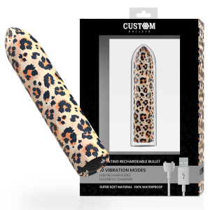 Custom bullets - bala recargable leopard 10 intensidades