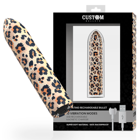 Custom bullets - bala recargable leopard 10 intensidades
