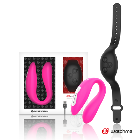 Wearwatch - vibrador dual technology watchme fucsia /azabache