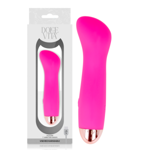Dolce vita - vibrador recargable one rosa 7 velocidades